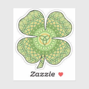 Sticker à contours Shamrock celtique