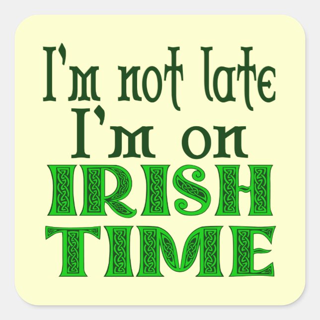 Sticker à dire irlandais temps drôle (Devant)