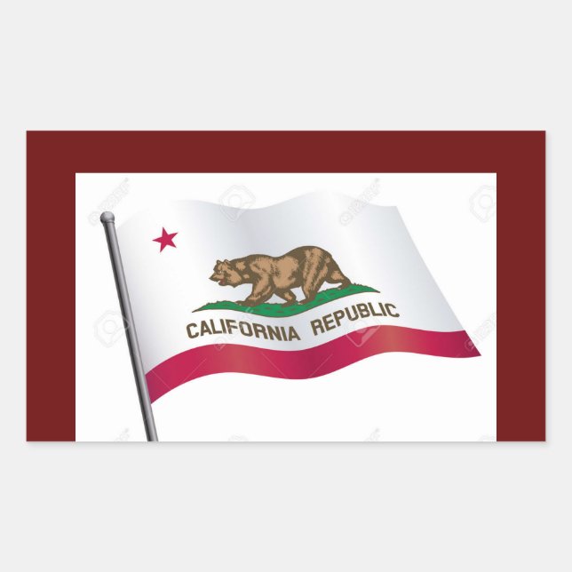 Sticker à drapeau californien (Devant)