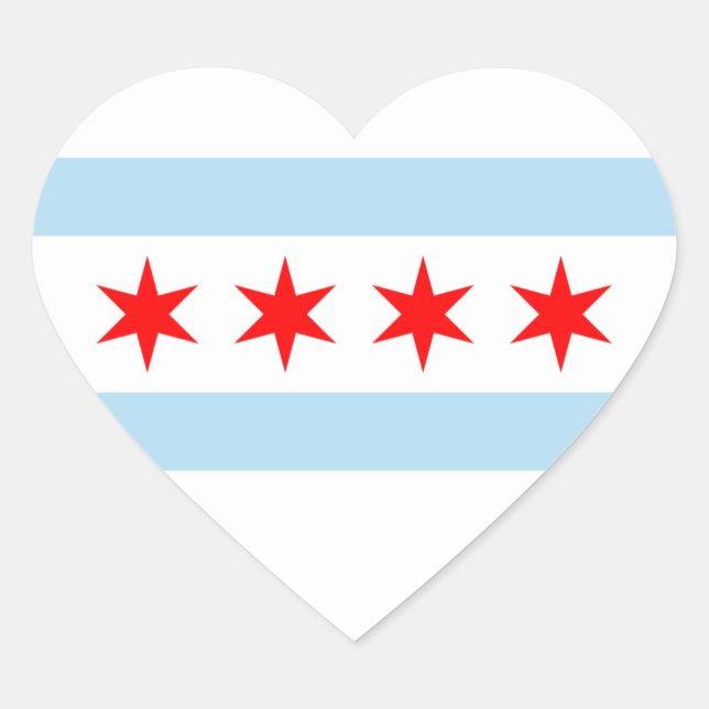 Sticker à drapeau de Chicago (Devant)