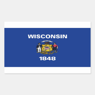 Sticker à drapeau de l'État du Wisconsin