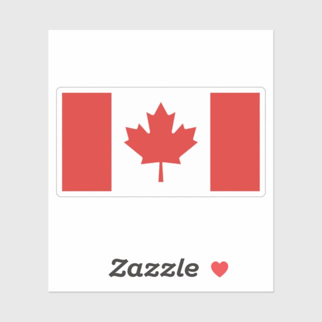 Sticker à drapeau du Canada (Feuille)