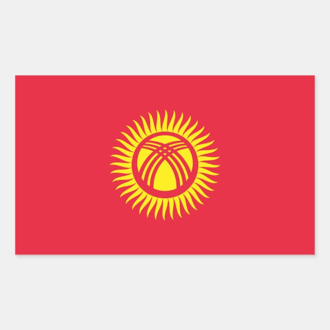 Sticker à drapeau du Kirghizistan (Devant)