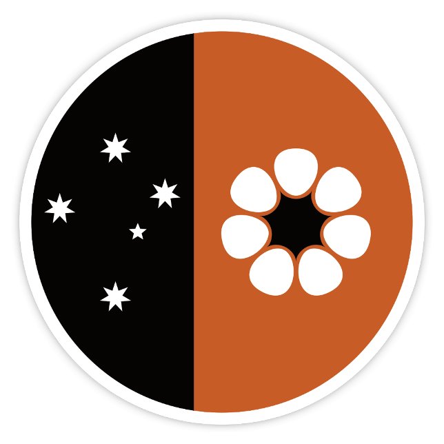Sticker à drapeau du Territoire du Nord (Northern Territory Australia flag sticker)
