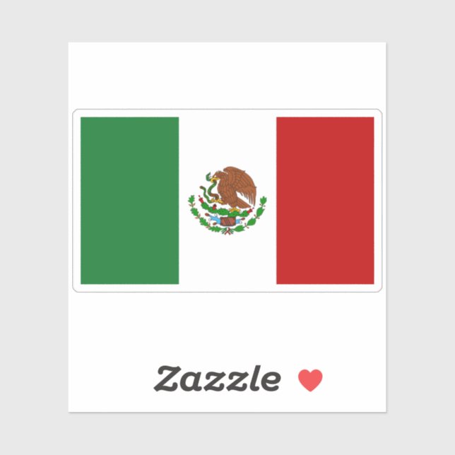 Sticker à drapeau mexicain (Feuille)