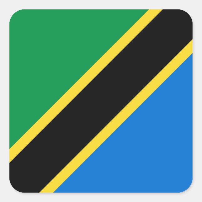 Sticker à drapeau tanzanien (Devant)