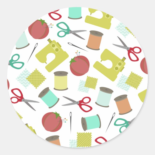 Sticker à enveloppe à thème à couture rétro (Devant)