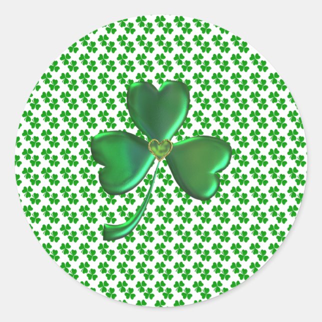 Sticker à enveloppe irlandaise shamrock (Devant)
