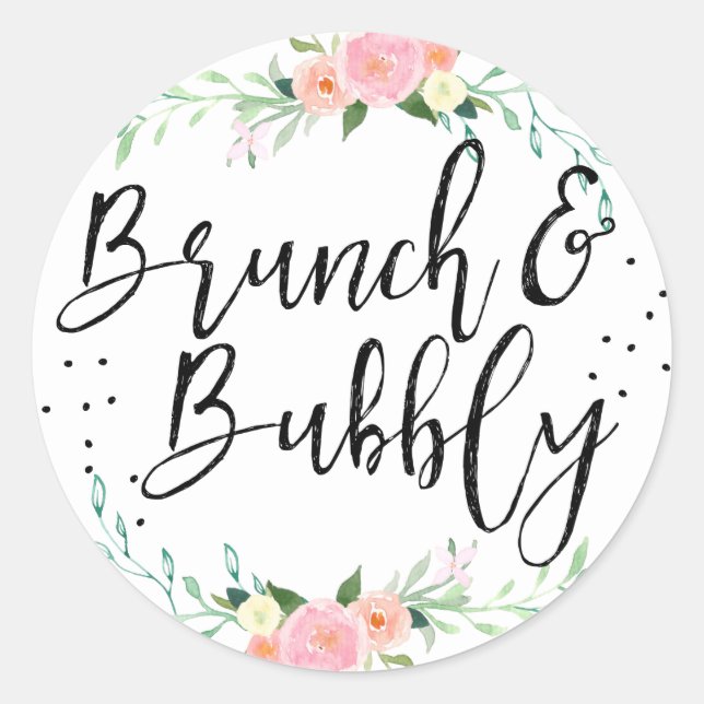 Sticker à Fête des mariées de Brunch et Bubbly Flo (Devant)