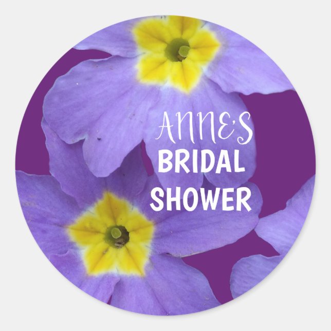 Sticker à Fête des mariées de fleurs violettes (Devant)