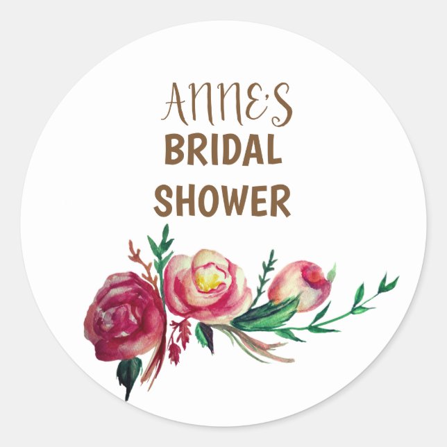 Sticker à Fête des mariées florale rustique (Devant)