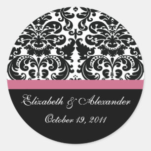 Sticker à Fête des mariées rose Damask Honeysuckie