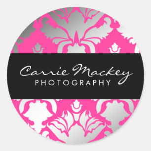 Sticker à flamme rose 311-Damask Shimmer