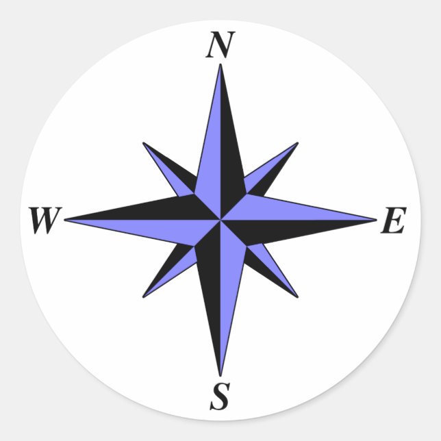 Sticker à flèches nord (bleu) (Devant)