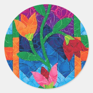 Sticker à fleurs courbées