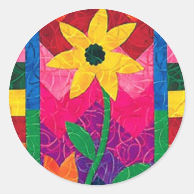 Sticker à fleurs inclinées (Devant)