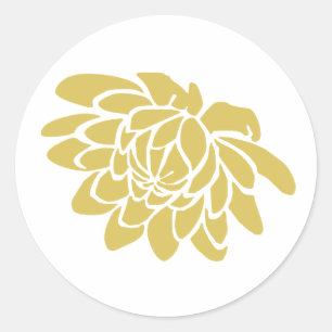 Sticker à fleurs Lotus (jaune)