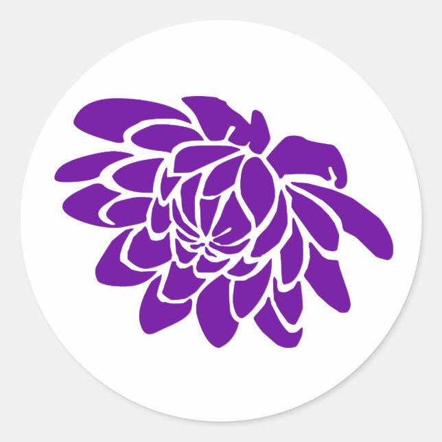 Sticker à fleurs Lotus (violet) (Devant)