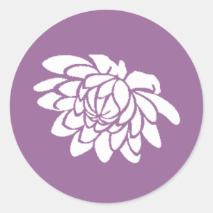 Sticker à fleurs Lotus (violet foncé)