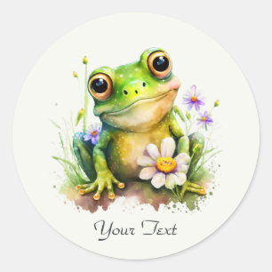 Sticker à grenouille florale