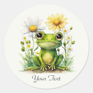 Sticker à grenouille florale