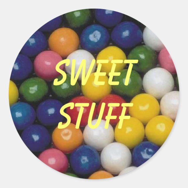 Sticker à gumball pour trucs doux (Devant)