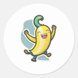 Sticker à la banane drôle