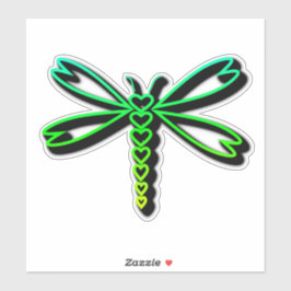 Sticker à libellule verte