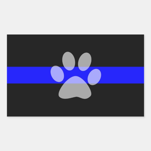 Sticker à ligne bleue mince (ensemble de 4) - K9 (Devant)