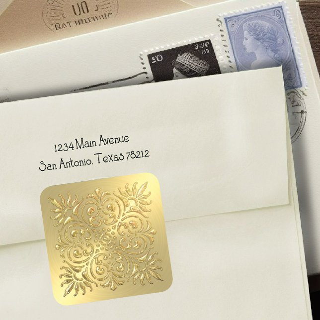 Sticker à look Embossé Or Ornate (Créateur téléchargé)