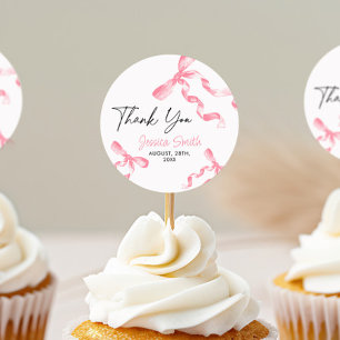 Sticker à mâchoire rose Merci