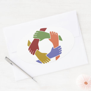 Sticker à main colorée