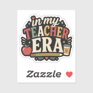 Sticker À mon ère de professeur Rétro Enseignant