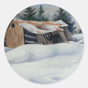 Sticker à neige en hiver