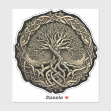 Sticker à noeud celtique de l'arbre de vie