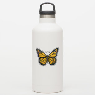Sticker à papillon de monarque jaune
