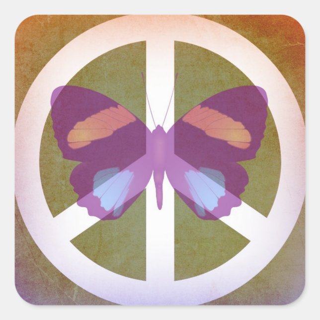 Sticker à papillon de paix spirituel (Devant)