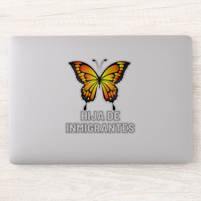 Sticker À Papillon Hija De Inmigrantes Monarch (Ordinateur)