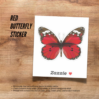 Sticker à papillon rouge