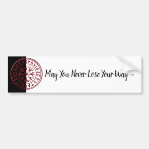 Sticker à pare-chocs Vegvisir (rouge)