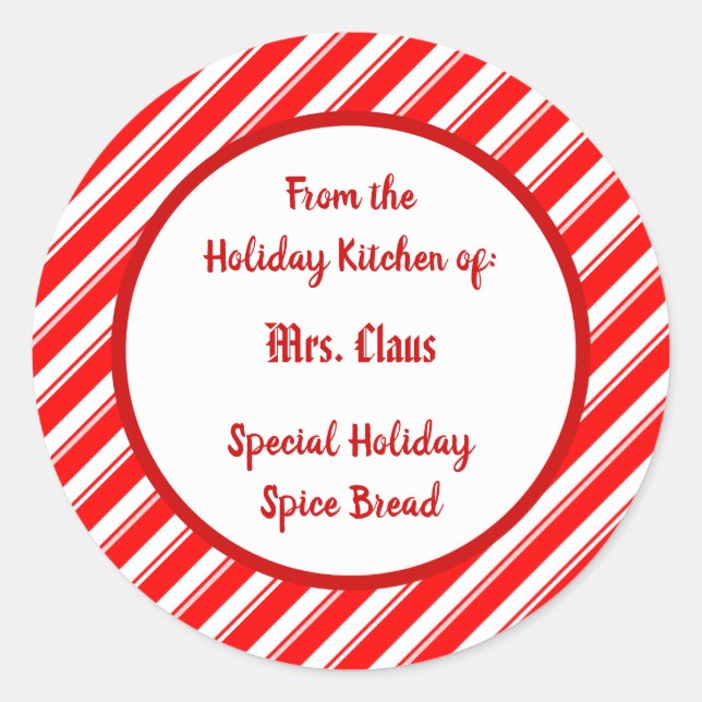 Sticker à pâtisserie personnalisée à rayures de me (Devant)