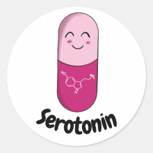 Sticker à pilules joyeuses - Serotonine