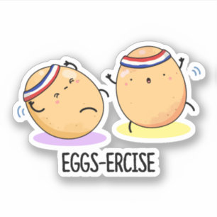 Sticker à pistolet Oeufs Aérobies Cute