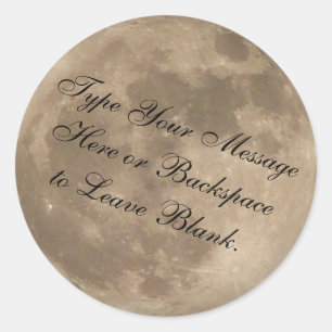 Sticker à Pleine lune personnalisée Stickers à lun