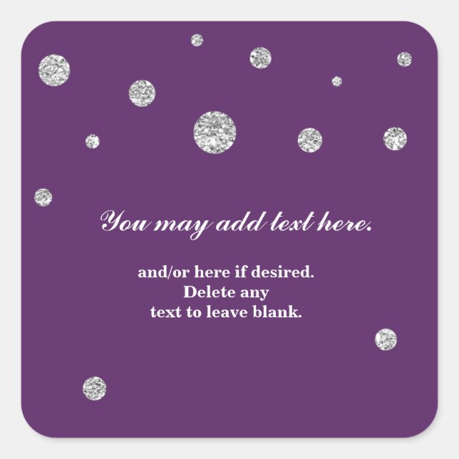 Sticker à points modernes avec Parties scintillant (Devant)