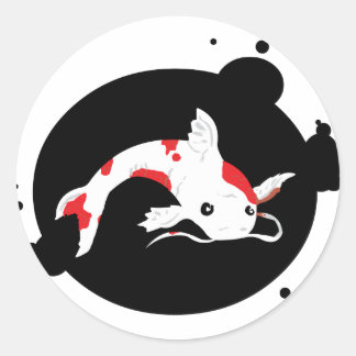 Sticker à poisson mort blanc
