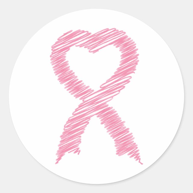 Sticker à ruban du coeur (Devant)