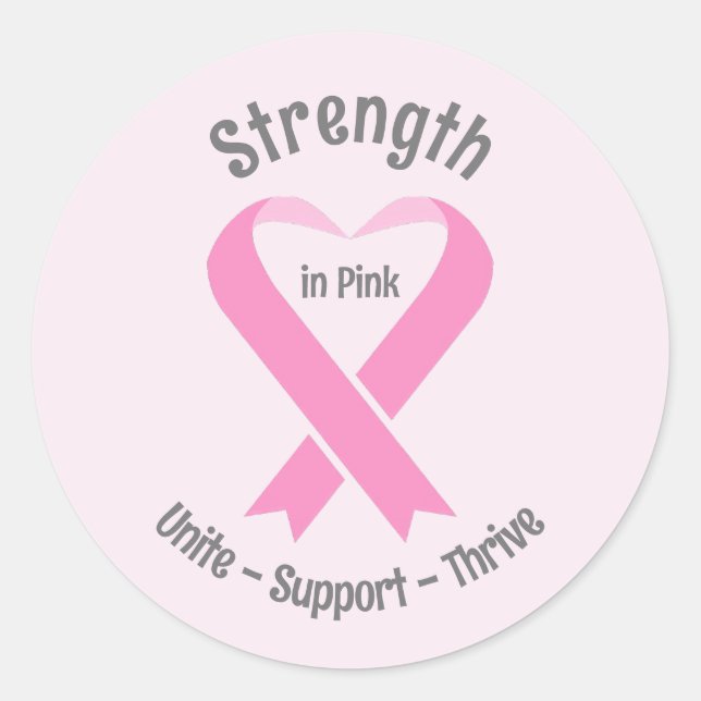 Sticker à ruban rose de sensibilisation au cancer  (Devant)