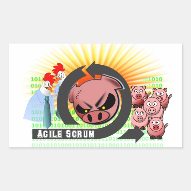 Sticker à Scrum Agile - Personnalisable ! (Devant)
