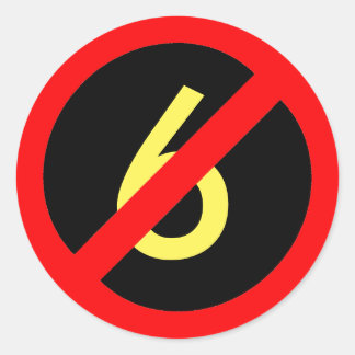 Sticker à six cercles rouges Jaune pour tous